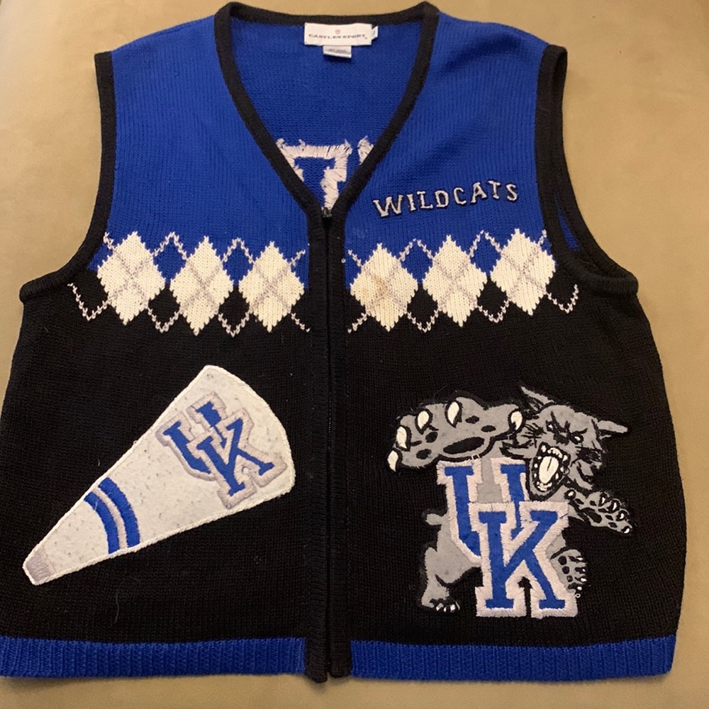 Vintage University of Kentucky zip up sweater vest